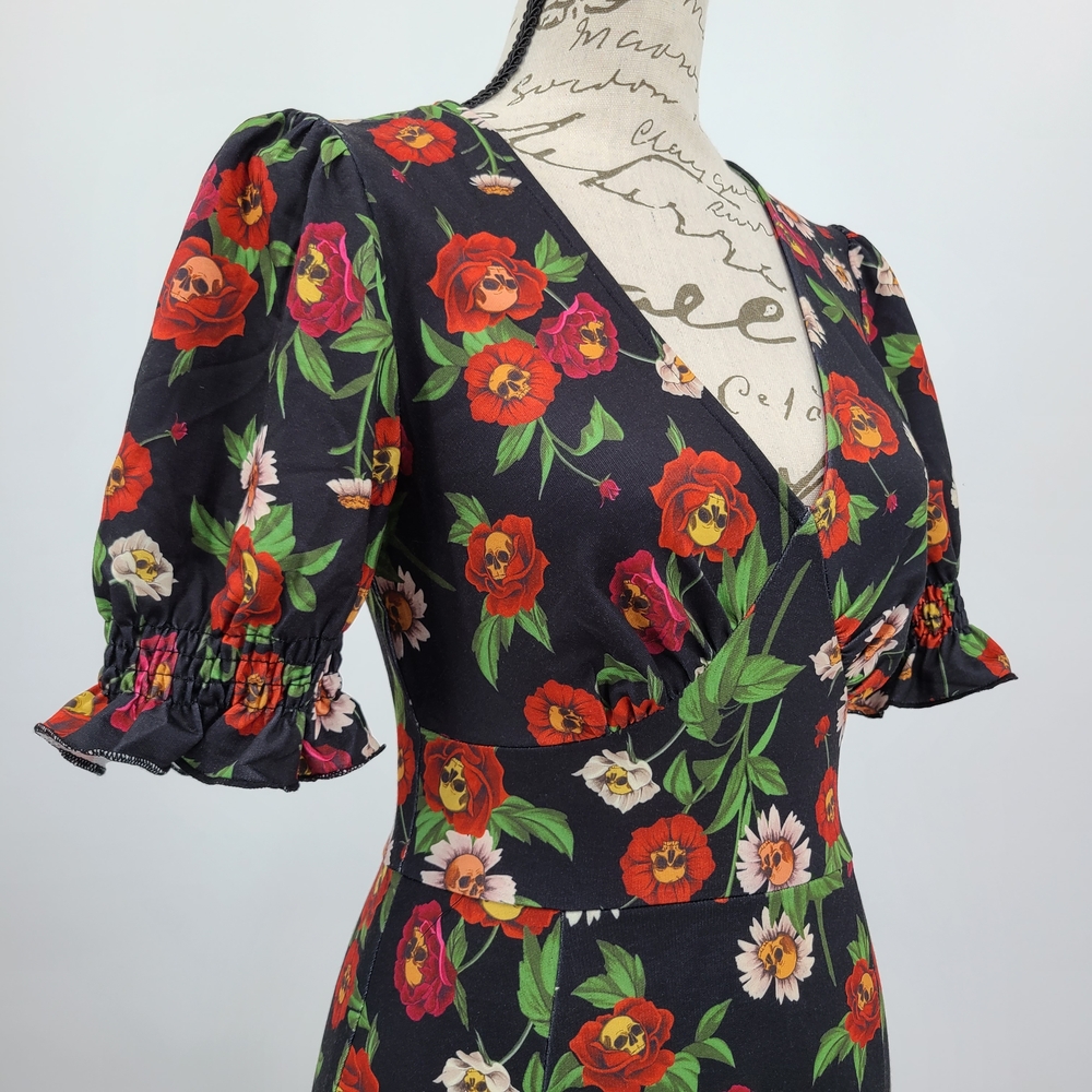 Jawbreaker Floral Skull Maxi Dress